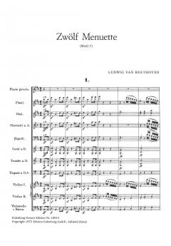 12 Menuette für Orchester von Ludwig van Beethoven im Alle Noten Shop kaufen