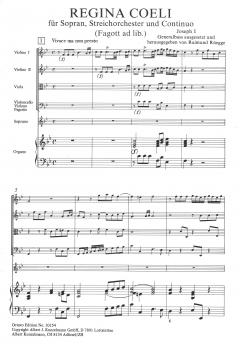 Regina coeli für Sopran, Streichorchester und Bc. (Fagott ad lib.) im Alle Noten Shop kaufen