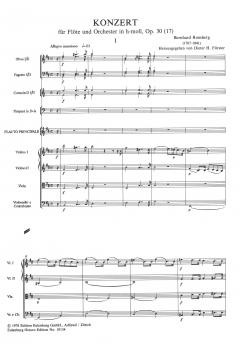 Konzert h-moll op. 30 (17) von Bernhard Romberg für Flöte und Orchester im Alle Noten Shop kaufen (Partitur)