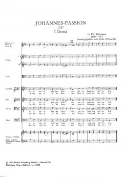 Johannes-Passion 1737 von Georg Philipp Telemann für SATB, gemischten Chor und Orchester im Alle Noten Shop kaufen (Partitur)