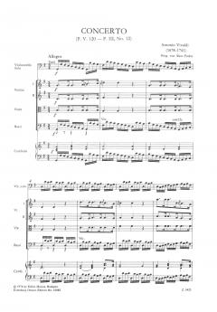 Konzert G-Dur PV 120 für Violoncello, Streichorchester und Bc. von Antonio Vivaldi im Alle Noten Shop kaufen (Partitur)