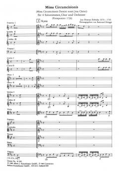Messe D-dur von Jan Dismas Zelenka für Soli, Chor und Orchester (Missa Circumcisionis Domini Nostri Jesu Christi) im Alle Noten Shop kaufen