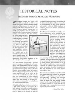 Selections From The Notebook For Anna Magdalena Bach 