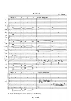 Bolero von Curt Cremer für großes Orchester im Alle Noten Shop kaufen (Partitur)