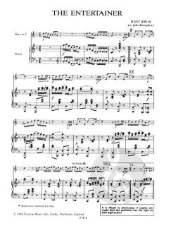 The Entertainer von Scott Joplin für Horn und Klavier