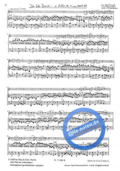 Aria aus BWV 1068 von Johann Sebastian Bach für Oboe oder Trompete und Orgel im Alle Noten Shop kaufen