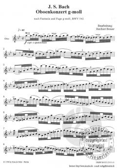 Oboenkonzert von Johann Sebastian Bach im Alle Noten Shop kaufen
