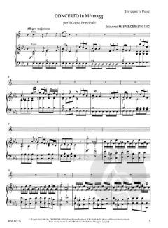 Concerto Es-Dur von Johann Matthias Sperger 