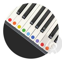 Weihnachtslieder mit bunten Noten von Jens Rupp 