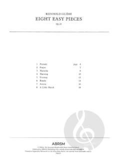 Eight Easy Pieces, Op.43 von Reinhold Moritzewitsch Glière 