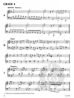 Specimen Sight-Reading Tests For Harpsichord, Grades 4-8 