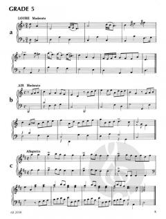 Specimen Sight-Reading Tests For Harpsichord, Grades 4-8 