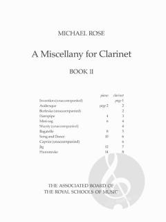 A Miscellany For Clarinet Book 2 von Michael Rose 