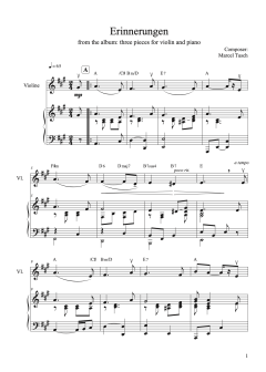 Three Pieces - for violin and piano von Marcel Tusch (Download) 