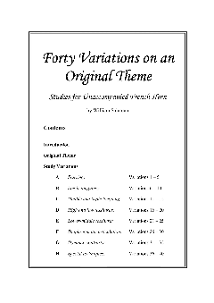 Forty Variations on an Original Theme von William Salaman 