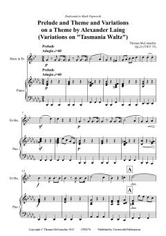 Prelude and Theme and Variations on a Theme by Alexander Laing (Variations on Tasmania Waltz) op. 23 von Thomas McConochie 