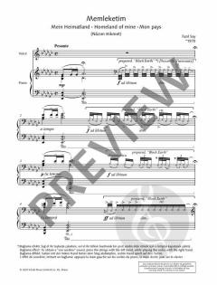 Memleketim op. 5 Nr. 9  von Fazil Say 