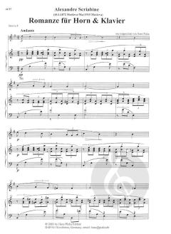 Skriabin, Romanze für Horn und Klavier von Alexander Skrjabin 