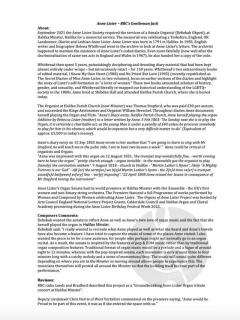 Anne Lister's Organ Sonata von Rebekah Okpoti 