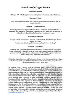 Anne Lister's Organ Sonata von Rebekah Okpoti 