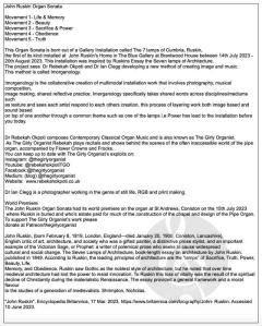 John Ruskin Organ Sonata von Rebekah Okpoti 