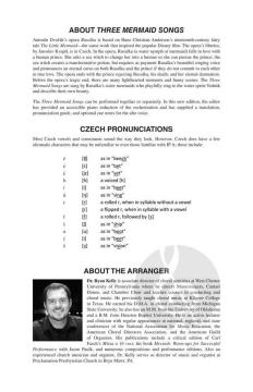 3 Mermaid Songs von Antonín Dvořák 