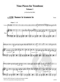 Time Pieces For Trombone Vol. 1 von Paul Harris 