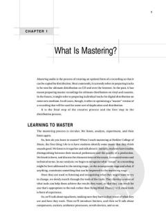 Audio Mastering von Jonathan Wyner 