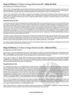 Elegy & Scherzo  von Johan de Meij 