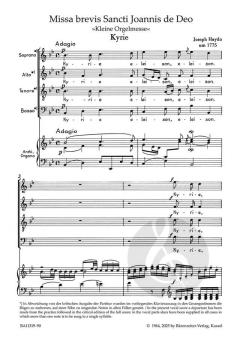 Missa brevis Sancti Joannis de Deo Hob. XXII:7 von Joseph Haydn 