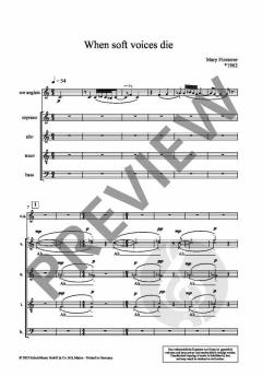 When soft voices die  von Mary Finsterer 