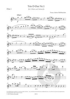Trio D-Dur Nr. 1 von Franz Anton Hoffmeister 