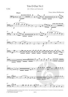 Trio D-Dur Nr. 1 von Franz Anton Hoffmeister 