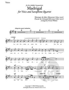 Madrigal von Jules Massenet 