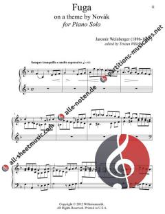 Piano Miniatures von Jaromír Weinberger 