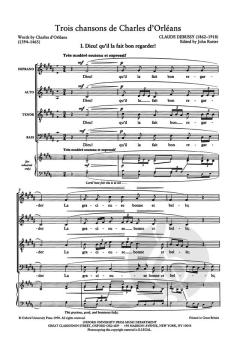 Trois Chansons de Charles d'Orl^D'eans von Claude Debussy (Download) 