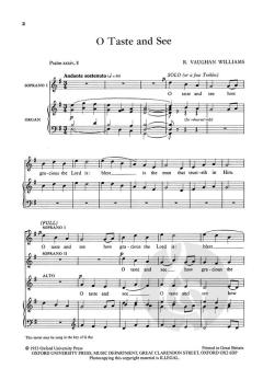 O taste and see von Ralph Vaughan Williams (Download) 