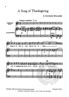 A Song of Thanksgiving von Ralph Vaughan Williams (Download) 