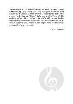 O clap your hands Reimagined von Cecilia McDowall (Download) 