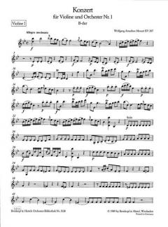 Violinkonzert B-Dur KV 207 von Wolfgang Amadeus Mozart 