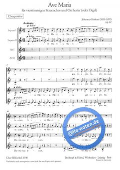 Ave Maria op. 12 (Johannes Brahms) 