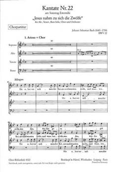 Jesus nahm zu sich die Zwölfe (J.S. Bach) 