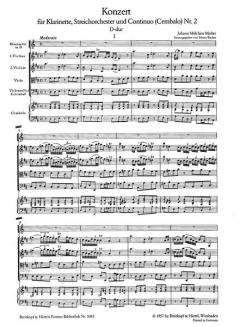 Klarinettenkonzert Nr. 2 D-Dur von Johann Melchior Molter 