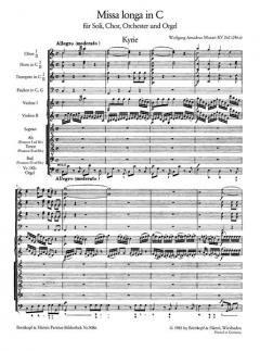 Missa longa in C-Dur KV 262 von Wolfgang Amadeus Mozart 