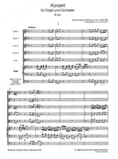 Orgelkonzert Nr. 7 B-Dur op. 7/1 HWV 306 von Georg Friedrich Händel 
