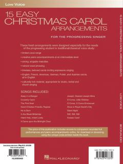 15 Easy Christmas Carol Arrangements Low Voice von Richard Walters 