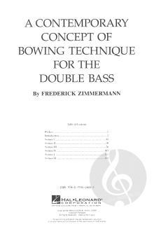 A Contemporary Concept Of Bowing Technique For The Double Bass von Frederick Zimmermann 