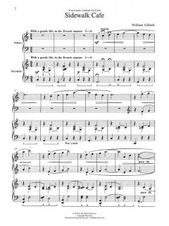 Sidewalk Cafe Mid-Intermediate 1 Piano 4 Hands von William Gillock 