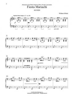 Fiesta Mariachi Difficult II Piano Duet von William Gillock 