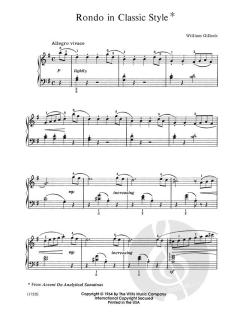 Rondo In Classic Style Piano Solo Elementary Four von William Gillock 